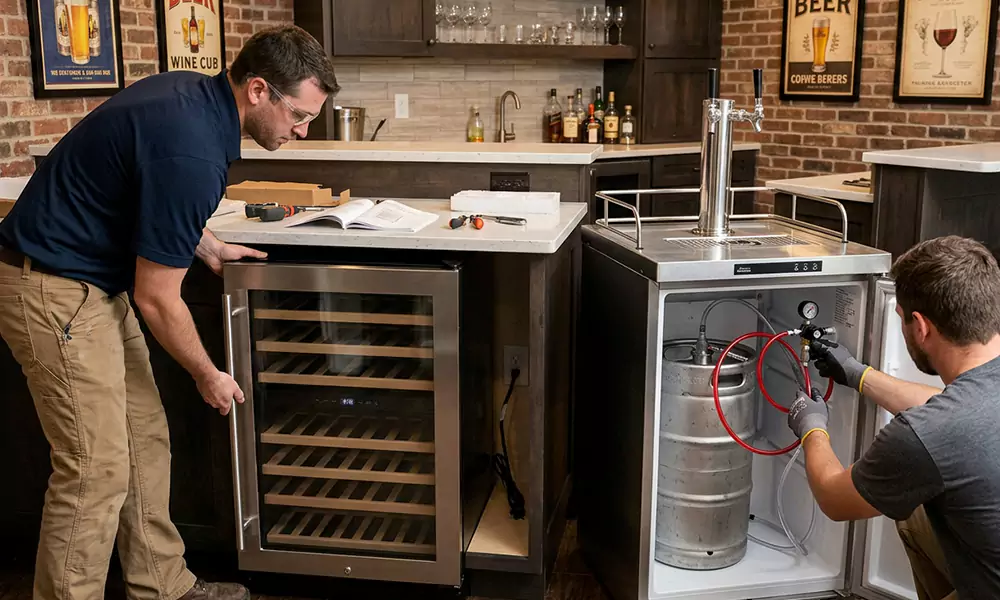Wine Cooler and Kegerator Installation in Vista, CA